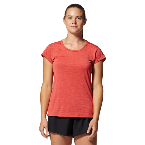 Mountain Hardwear Damen Mighty Stripe™ Short Sleeve - rot (Grösse: L) von Mountain Hardwear