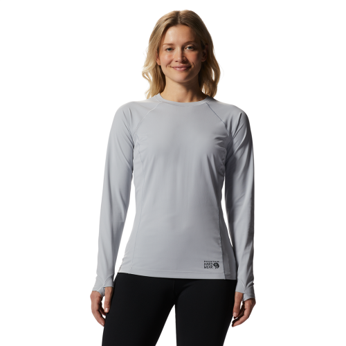 Mountain Hardwear Damen Mountain Stretch™ Long Sleeve Crew - grau (Grösse: L) von Mountain Hardwear