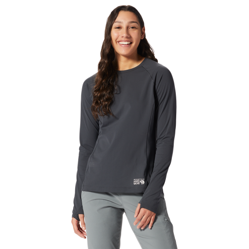 Mountain Hardwear Damen Mountain Stretch™ Long Sleeve Crew - schwarz (Grösse: XS) von Mountain Hardwear