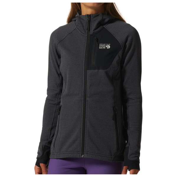 Mountain Hardwear - Women's Polartec Power Grid Full Zip - Fleecejacke Gr L schwarz von Mountain Hardwear