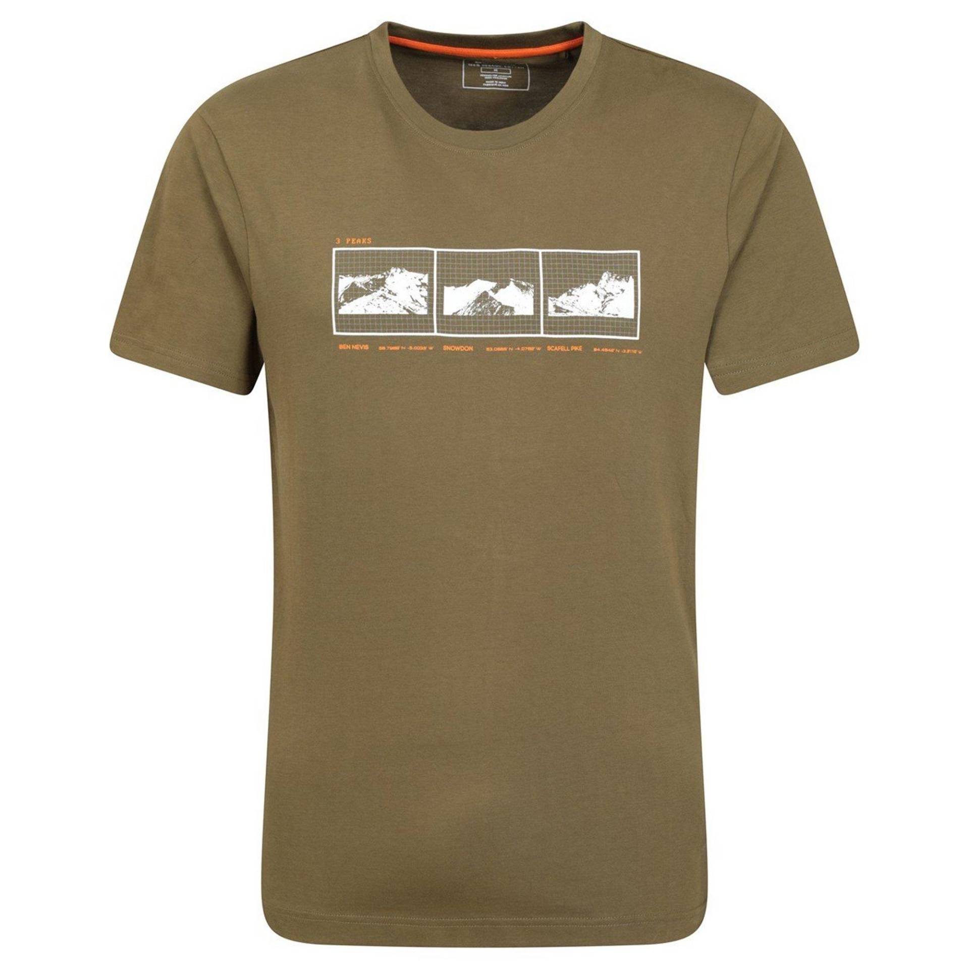 3 Peaks Tshirt Herren Grün L von Mountain Warehouse