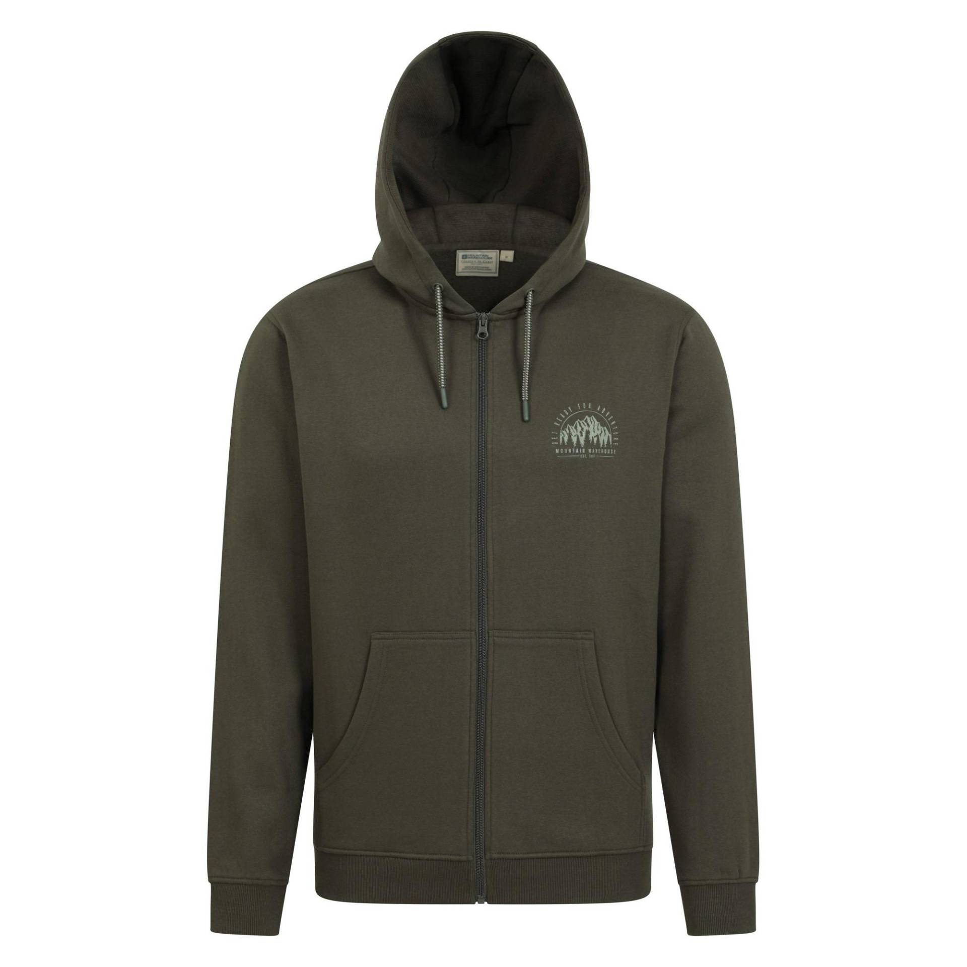 Adventure Hoodie Mit Durchgehendem Reißverschluss Herren Grün M von Mountain Warehouse