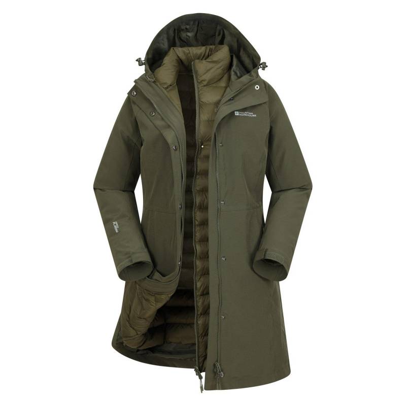 Mountain Warehouse - Alaskan Jacke 3 in 1, für Damen, Grün, Größe 32 von Mountain Warehouse