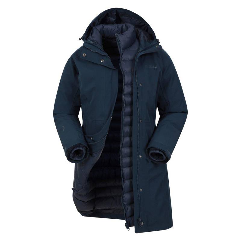 Mountain Warehouse - Alaskan Jacke 3 in 1, für Damen, Marine, Größe 36 von Mountain Warehouse