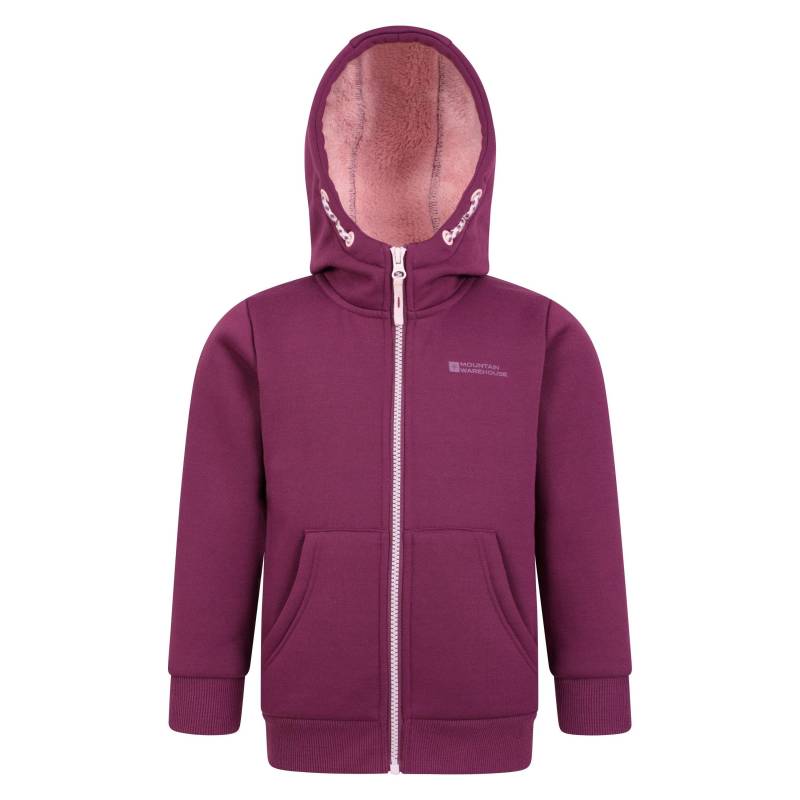 Alpine Ii Hoodie Mit Durchgehendem Reißverschluss Jungen Himbeere 146/152 von Mountain Warehouse