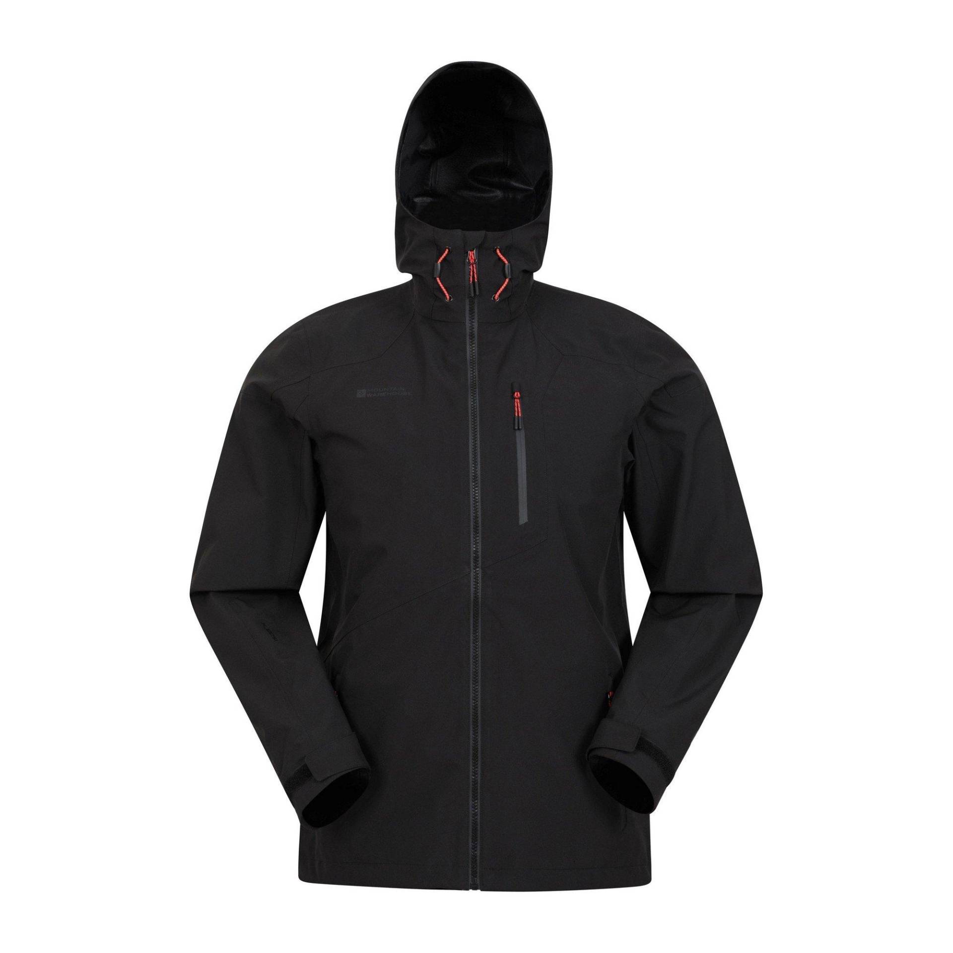 Bachill Jacke, Wasserfest Dreilagig Herren Schwarz S von Mountain Warehouse