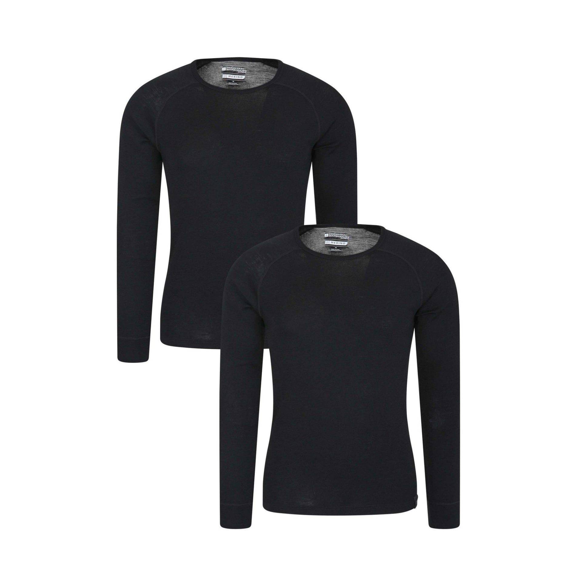 Base Layer Oberteil (2erpack) Herren Schwarz M von Mountain Warehouse