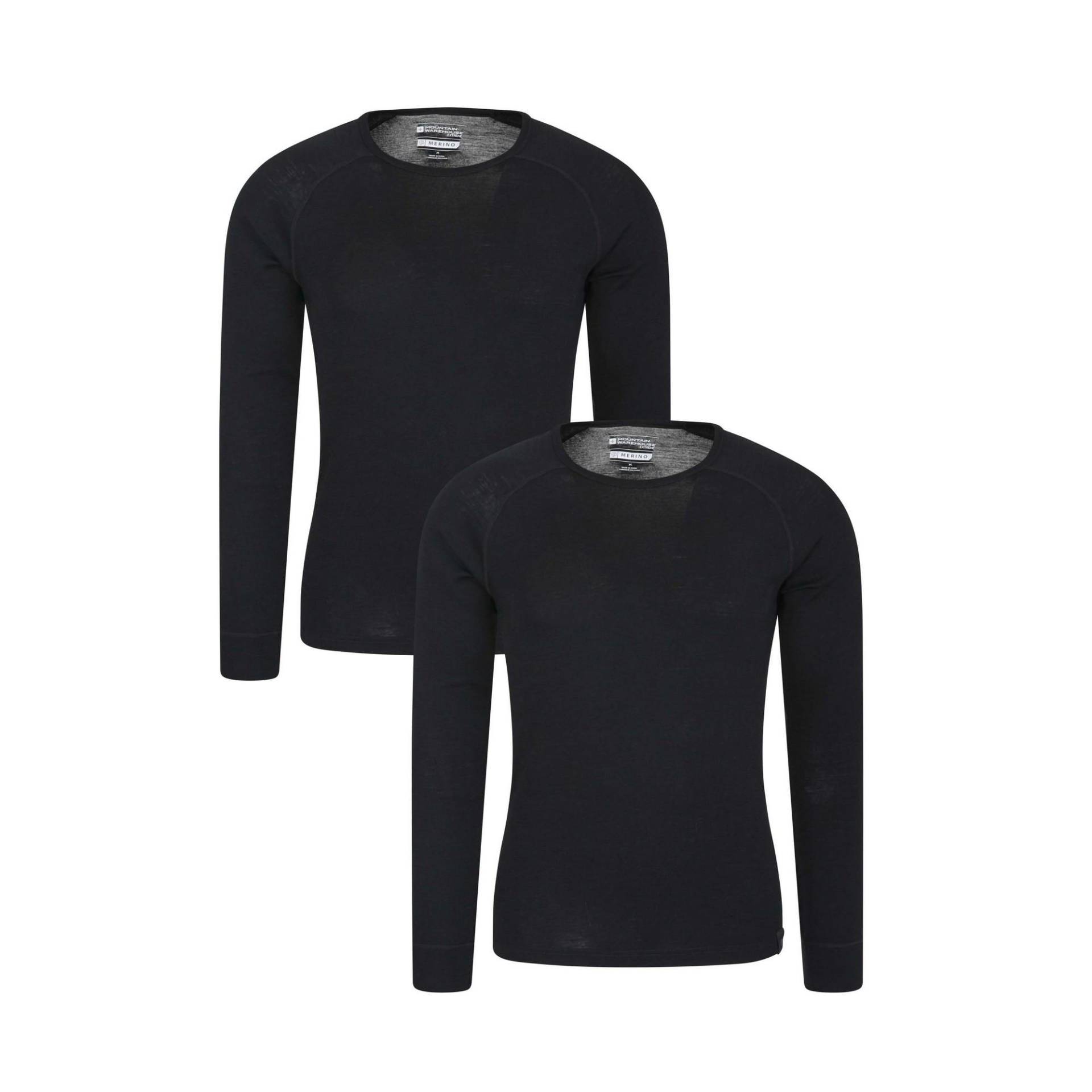 Base Layer Oberteil (2erpack) Herren Schwarz XS von Mountain Warehouse