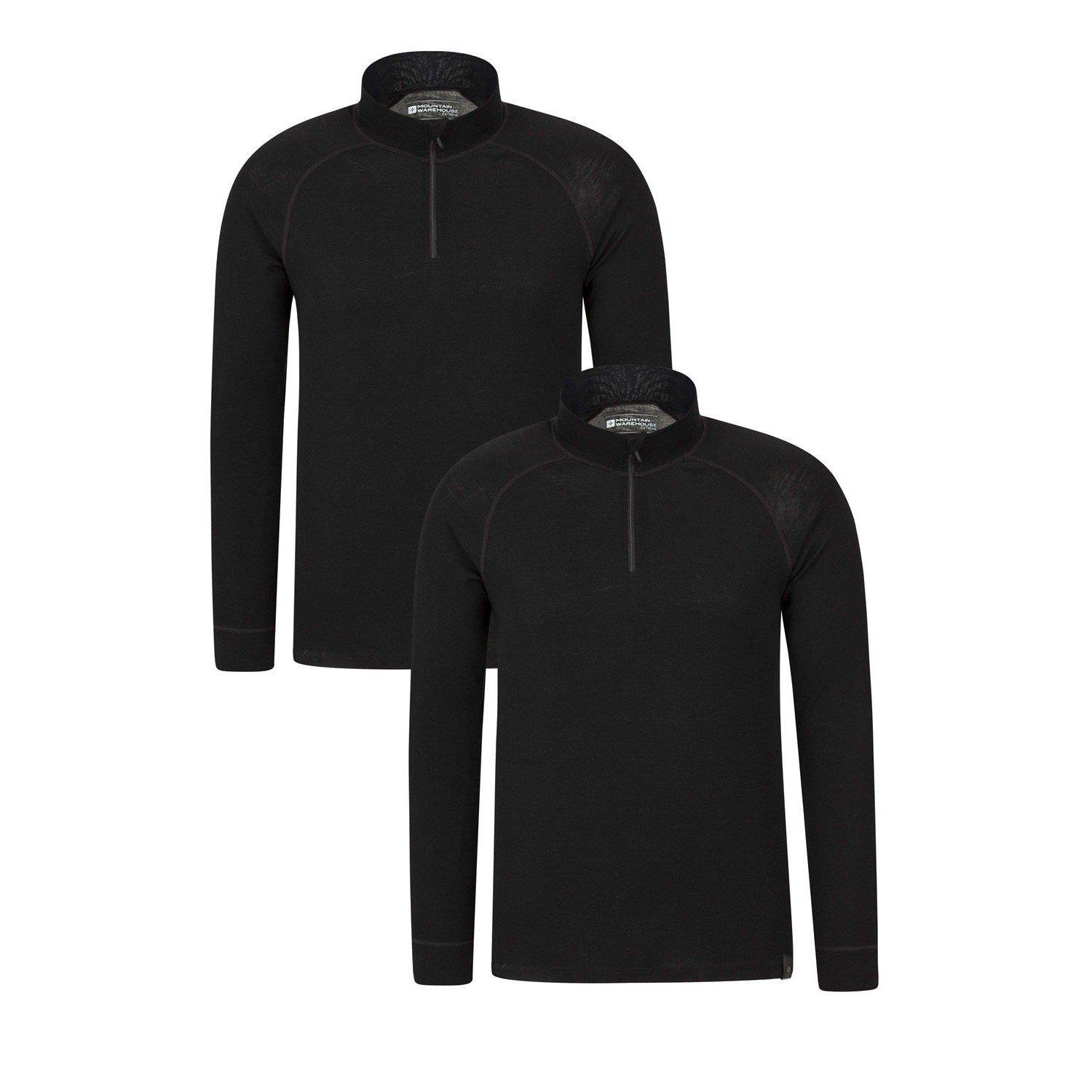 Mountain Warehouse - Base Layer Oberteil (2erPack), für Herren, Schwarz, Größe XXL von Mountain Warehouse