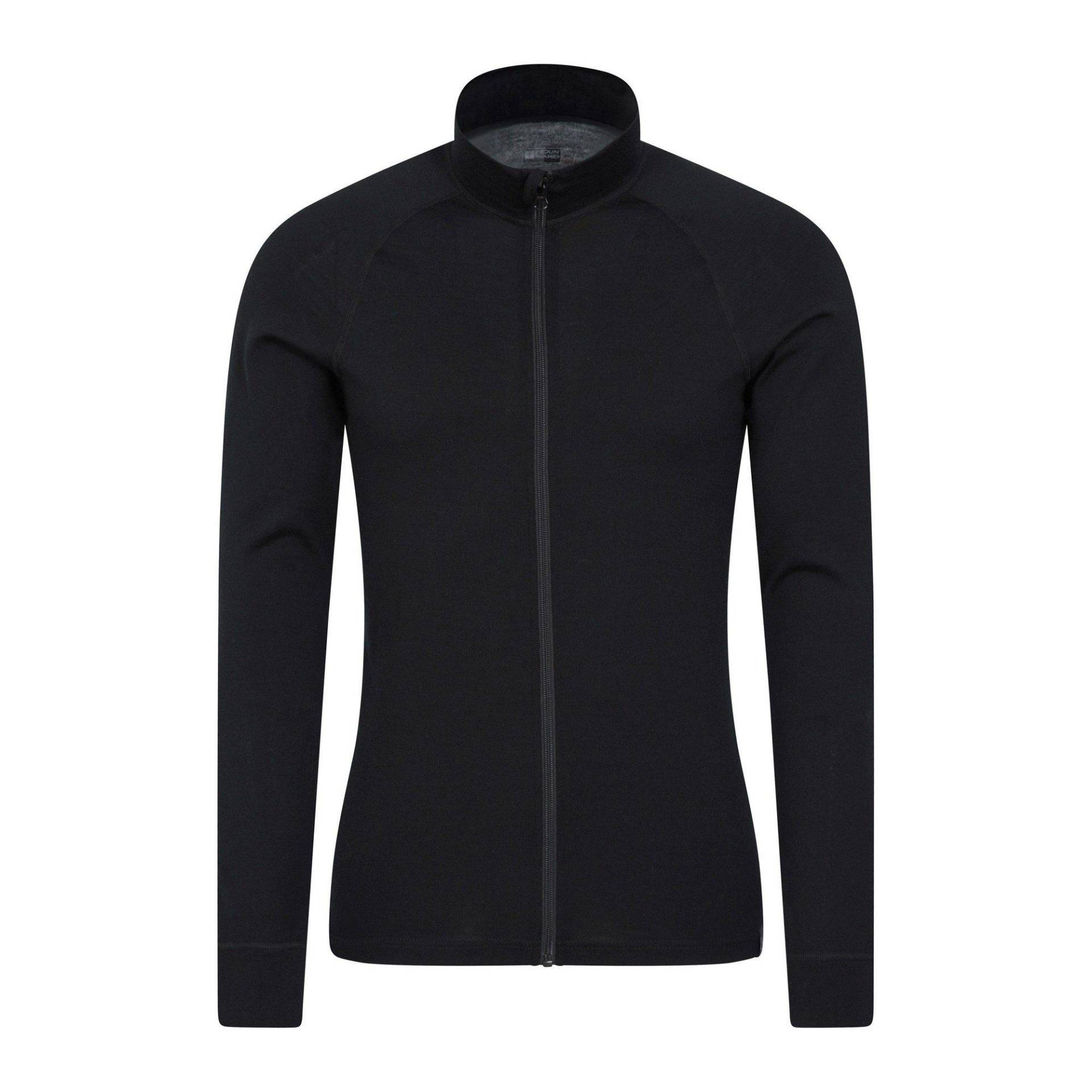 Base Layer Oberteil Durchgehender Reißverschluss Herren Schwarz L von Mountain Warehouse