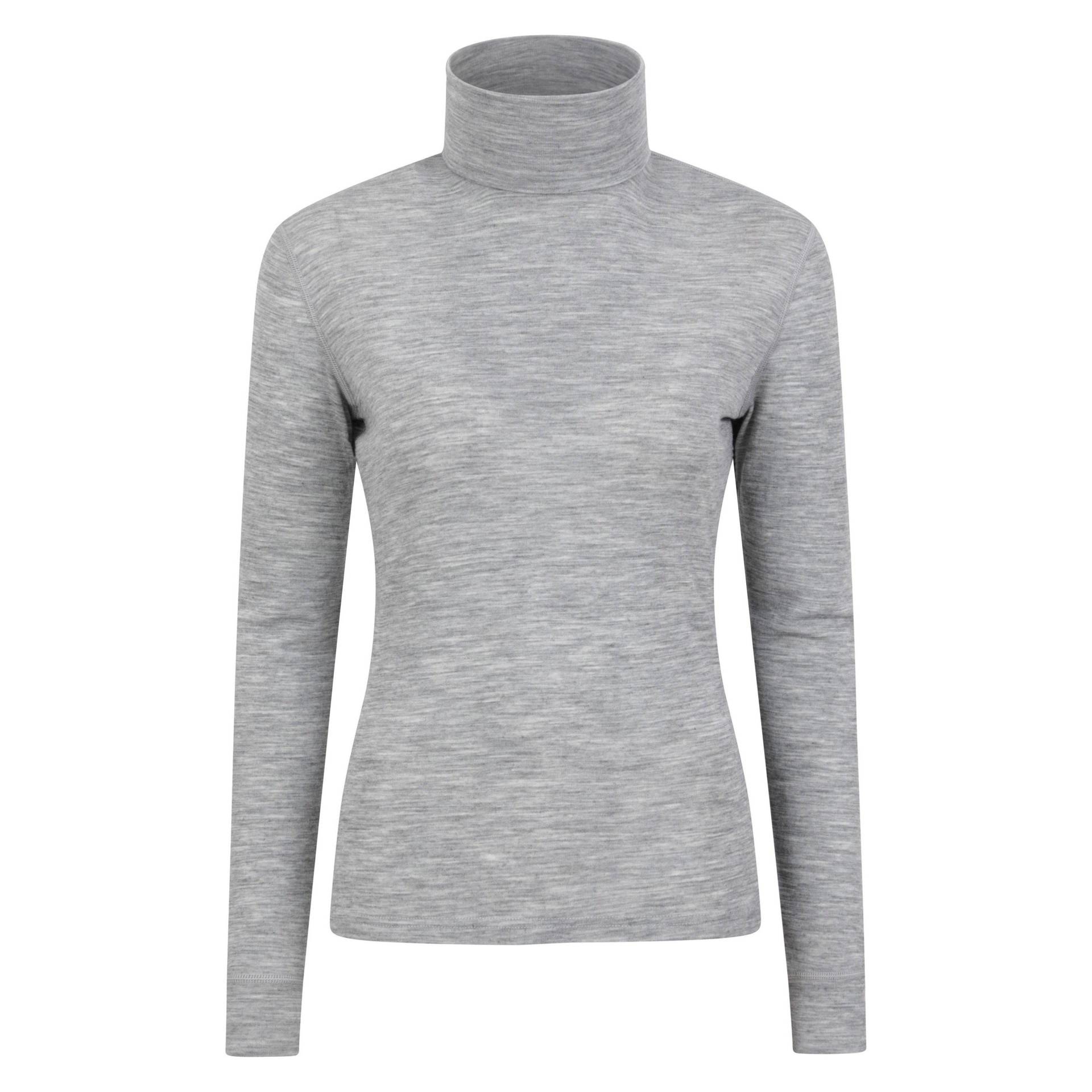 Base Layer Oberteil Rollkragen Damen Grau 34 von Mountain Warehouse