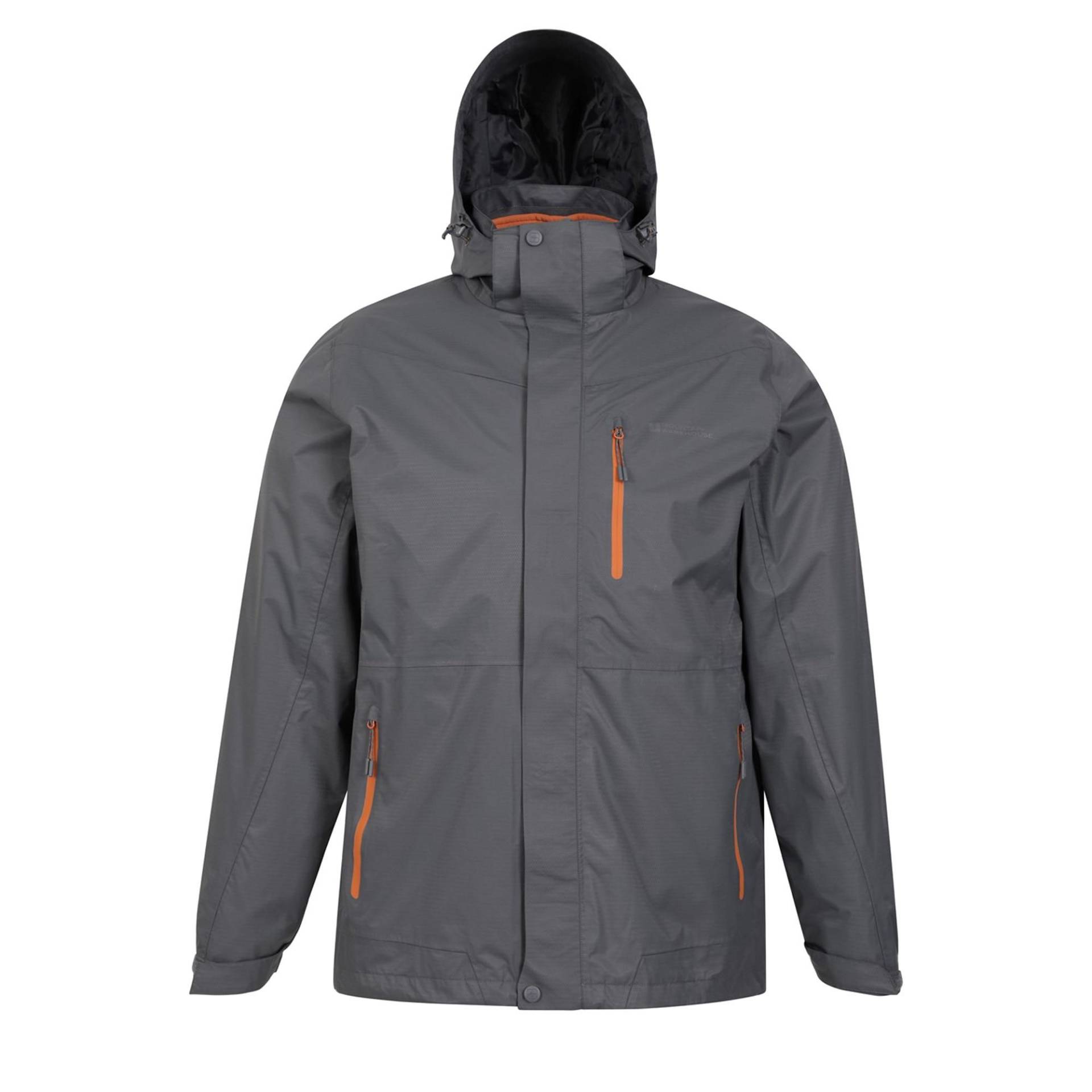 Mountain Warehouse - Bracken Extreme Jacke, wasserfest 3 in 1, für Herren, Grau, Größe XS von Mountain Warehouse