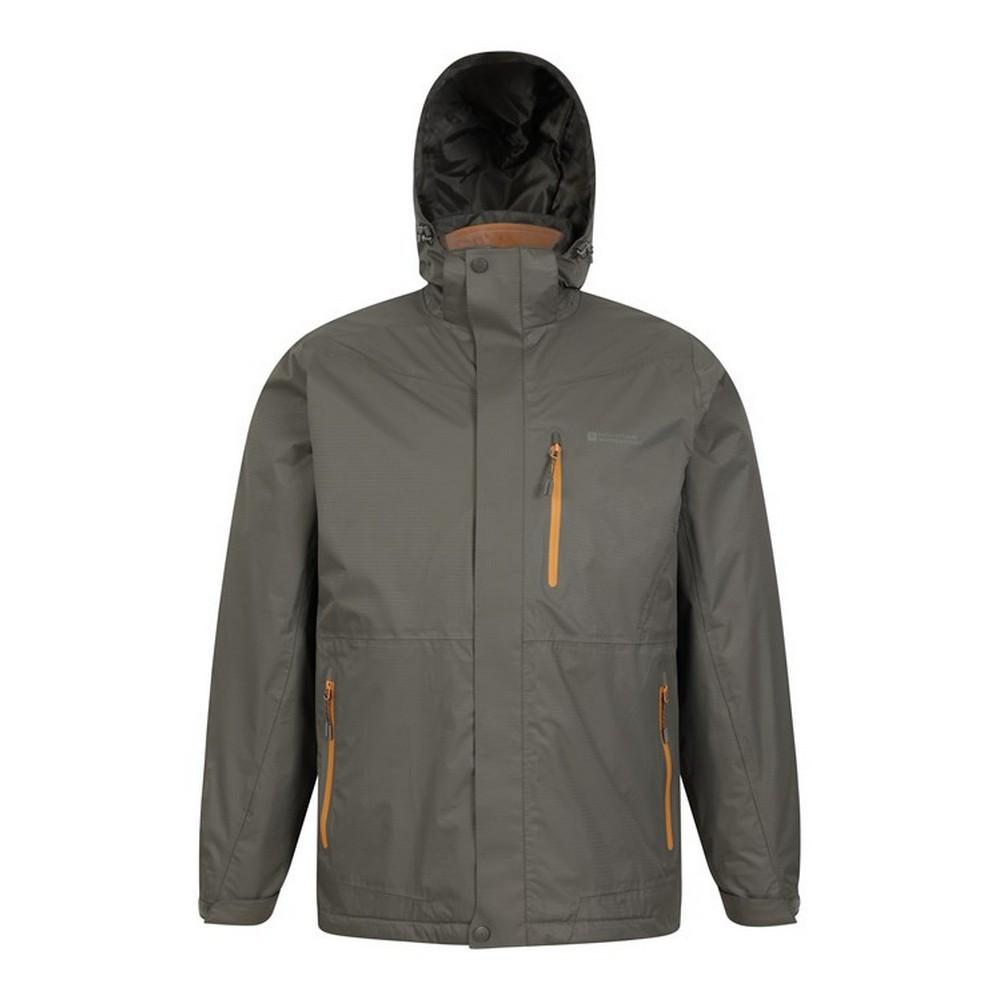 Mountain Warehouse - Bracken Extreme Jacke, wasserfest 3 in 1, für Herren, Dunkelgrün, Größe 3XL von Mountain Warehouse