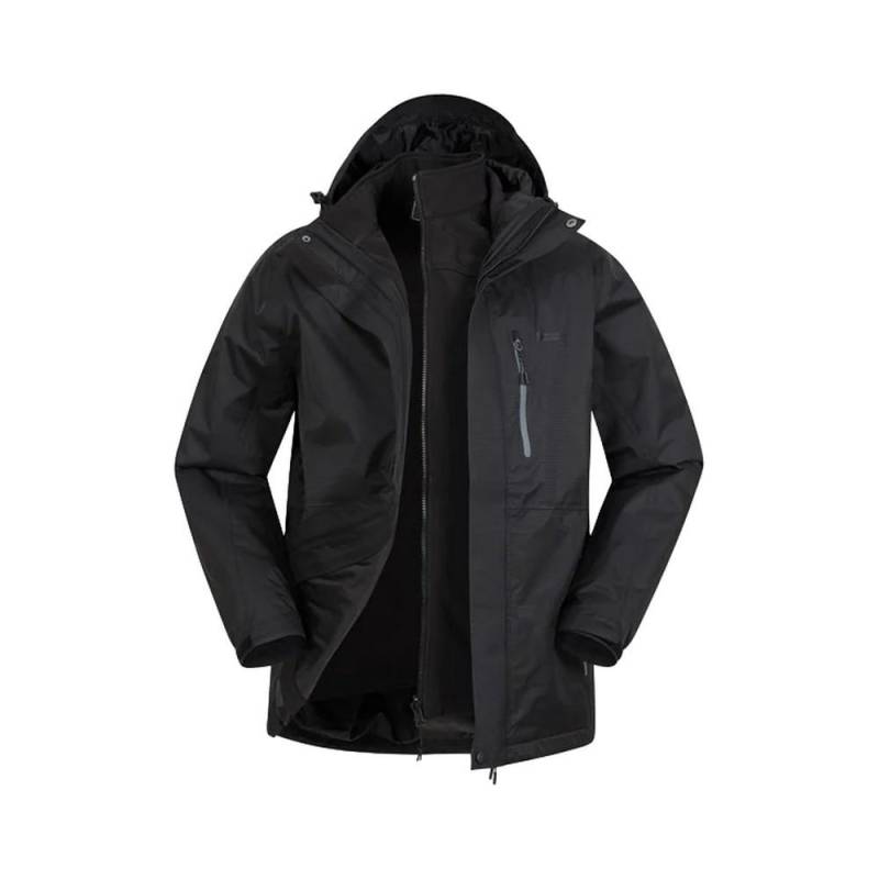 Bracken Extreme Jacke, Wasserfest 3 In 1 Herren Schwarz M von Mountain Warehouse