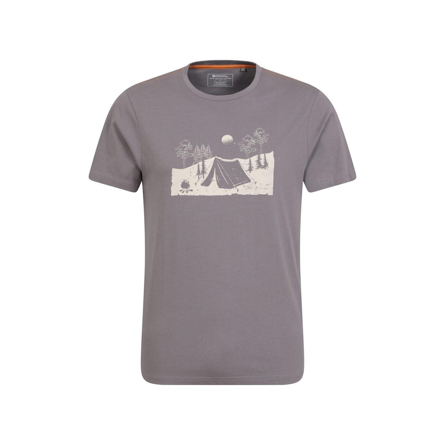 Mountain Warehouse - Camping Sketch TShirt, für Herren, Grau, Größe XXL von Mountain Warehouse