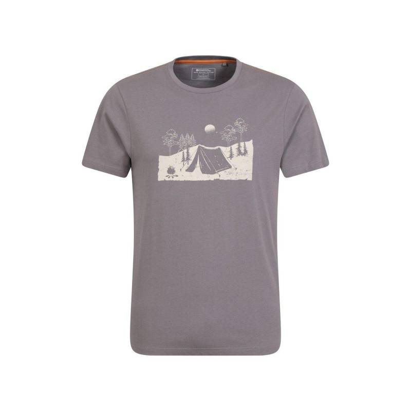 Camping Sketch Tshirt Herren Grau XXS von Mountain Warehouse