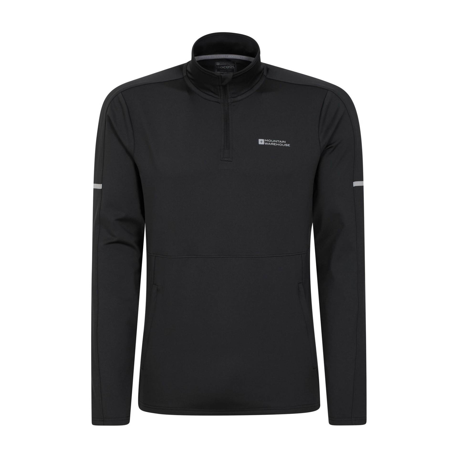 Core Midlayer Mit Halbem Reißverschluss Herren Schwarz 3XL von Mountain Warehouse