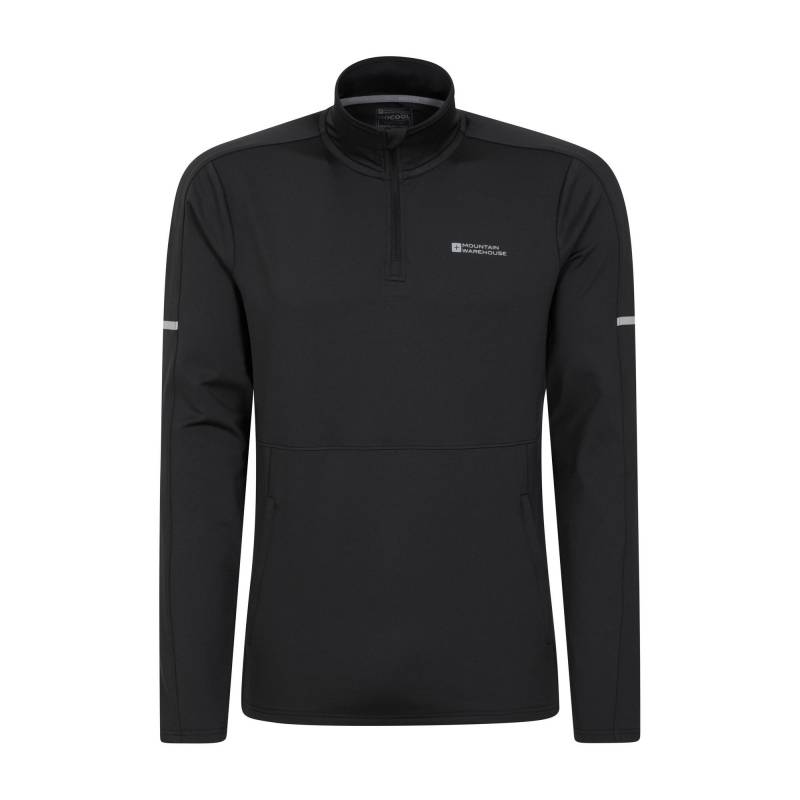 Core Midlayer Mit Halbem Reißverschluss Herren Schwarz 3XL von Mountain Warehouse