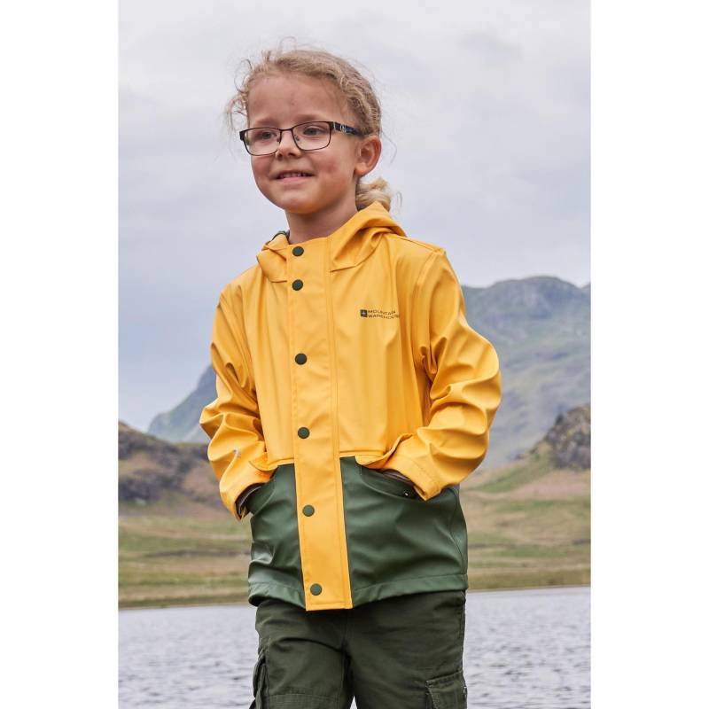 Drizzle Jacke, Wasserfest Jungen Senfgelb 116 von Mountain Warehouse