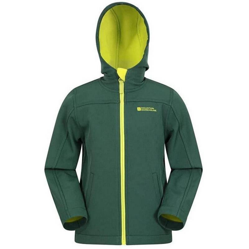 Exodus Softshelljacke Wasserbeständig Mädchen Dunkelgrün 152 von Mountain Warehouse