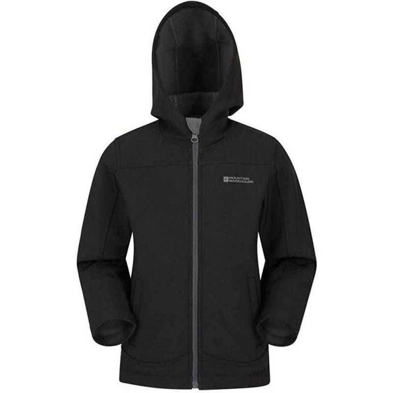 Exodus Softshelljacke Wasserbeständig Mädchen Schwarz 104 von Mountain Warehouse