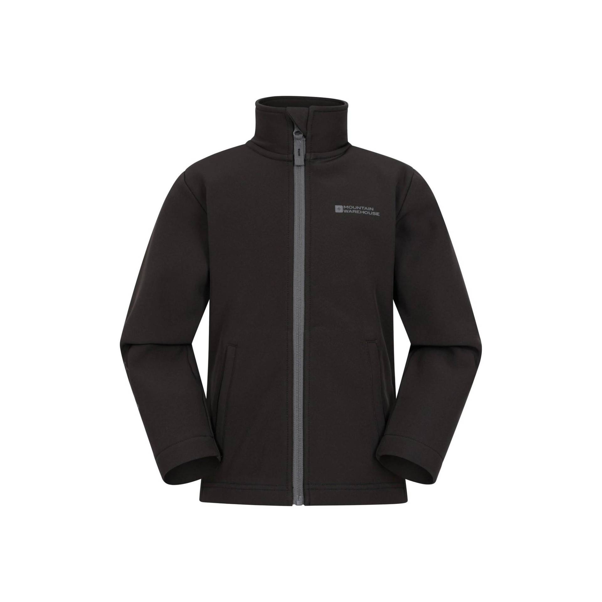 Grasmere Softshelljacke Mädchen Schwarz 158 von Mountain Warehouse