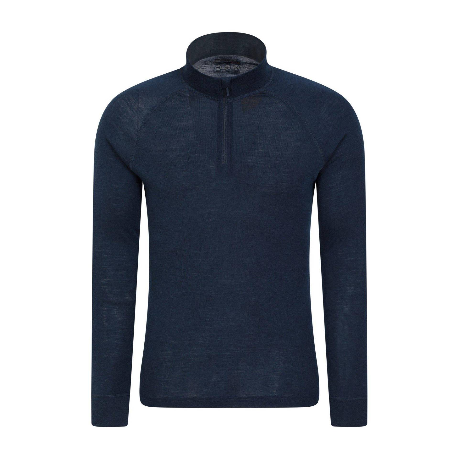 Merino Ii Base Layer Oberteil Herren Marine XS von Mountain Warehouse