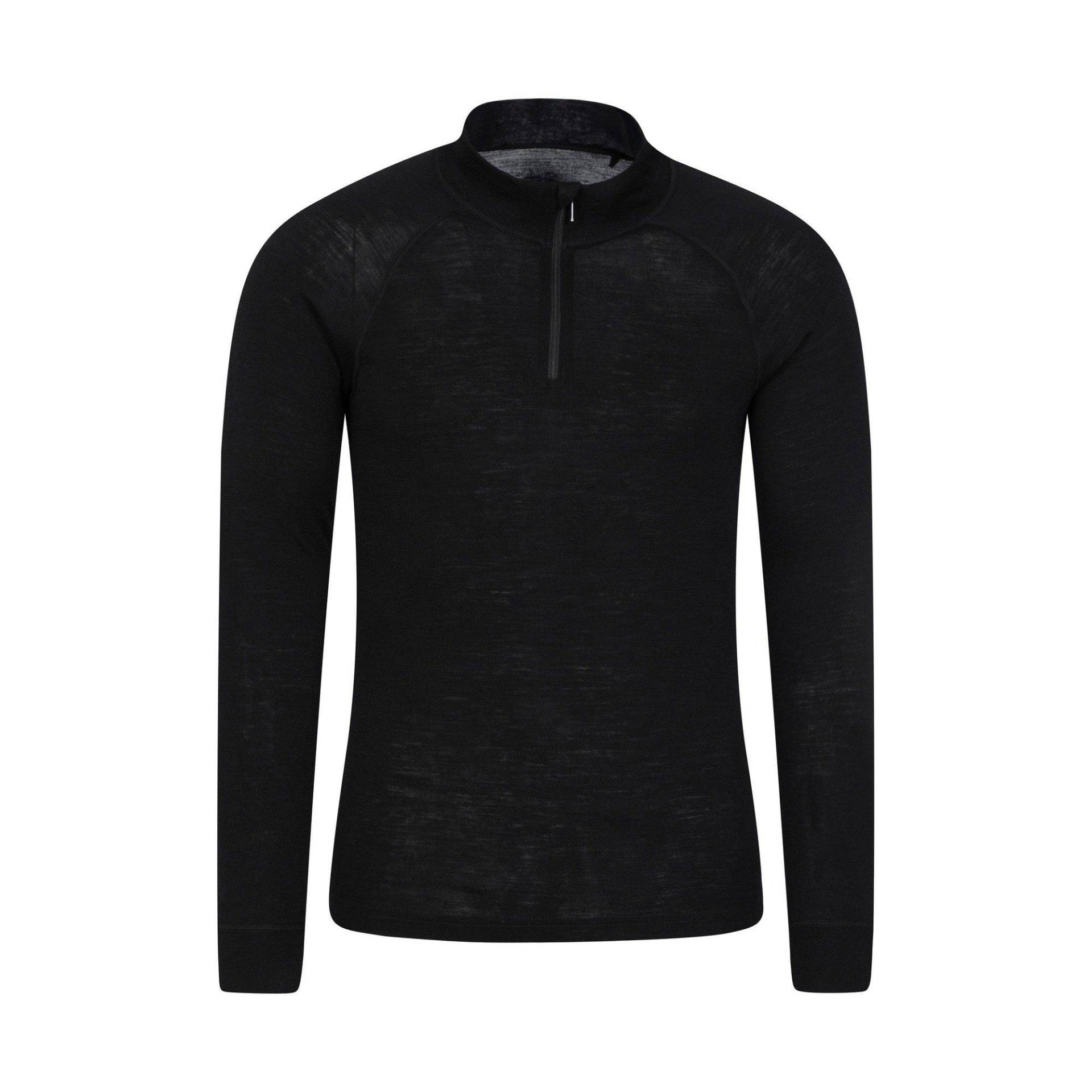 Mountain Warehouse - Merino II Base Layer Oberteil, für Herren, Schwarz, Größe L von Mountain Warehouse