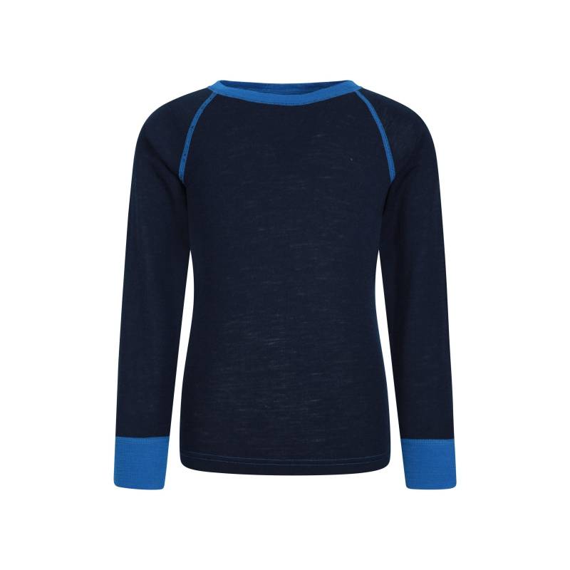 Merino Ii Base Layer Oberteil Rundhalsausschnitt Mädchen Blau 116 von Mountain Warehouse