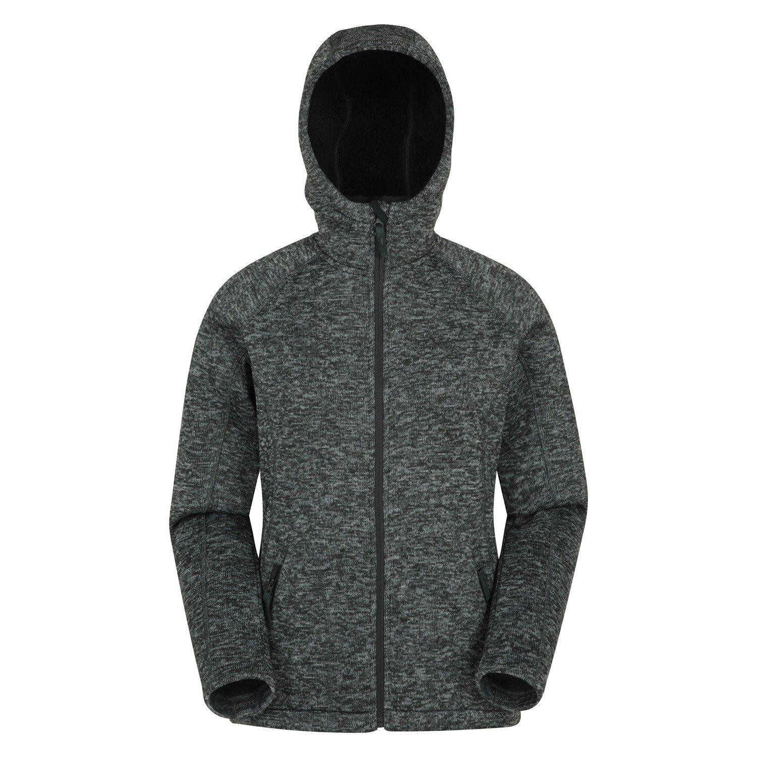 Mountain Warehouse - Nevis Hoodie mit durchgehendem Reißverschluss, für Damen, Schwarz, Größe 32 von Mountain Warehouse