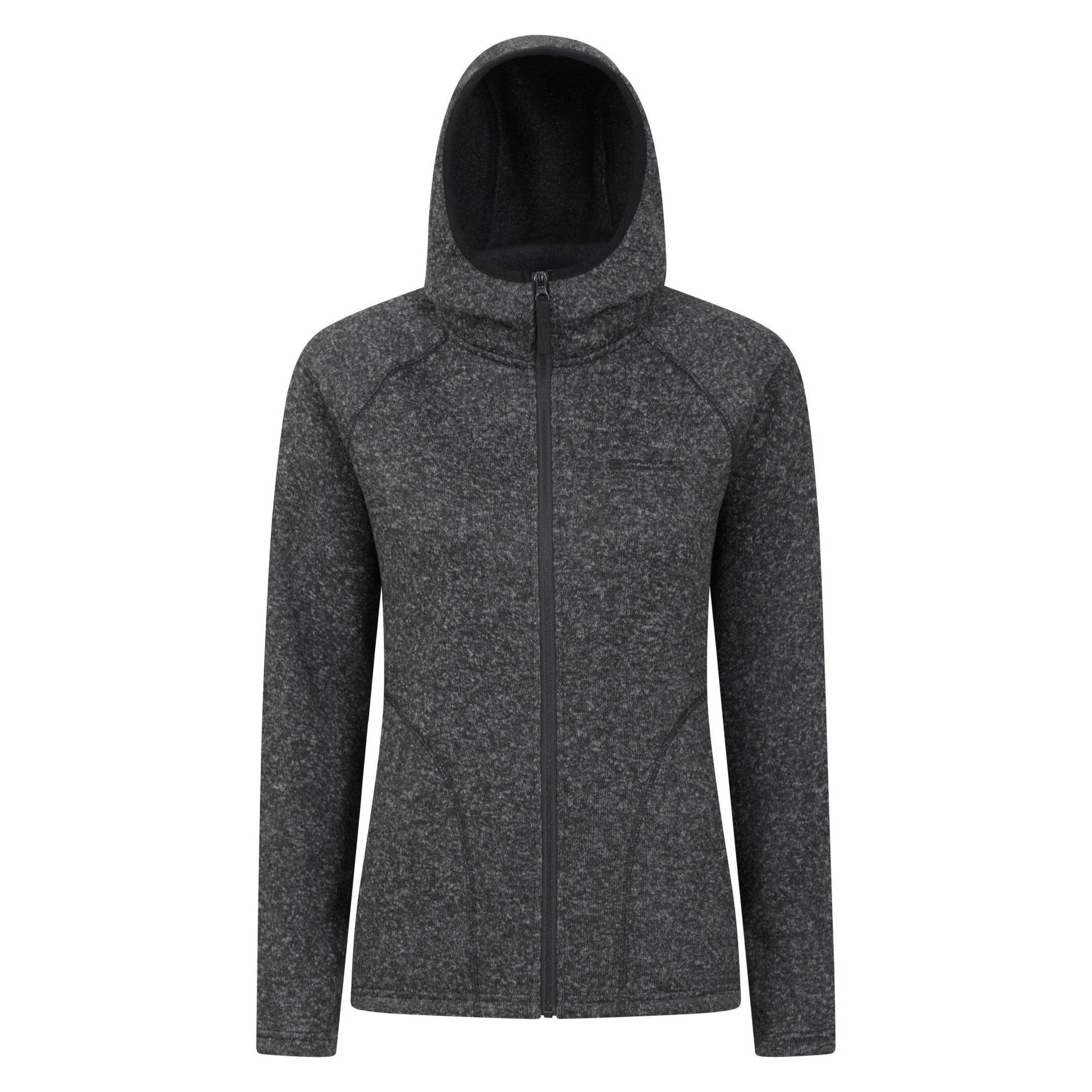 Mountain Warehouse - Nevis Hoodie mit durchgehendem Reißverschluss Durchgehender Reißverschluss, für Damen, Schwarz, Größe 40 von Mountain Warehouse