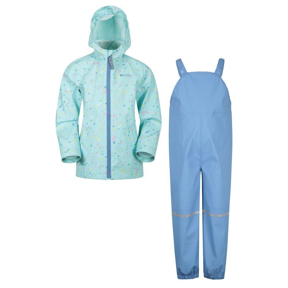 Raindrop Wasserfeste Jacke Und Hose Im Set Mädchen Taubenblau 98 von Mountain Warehouse