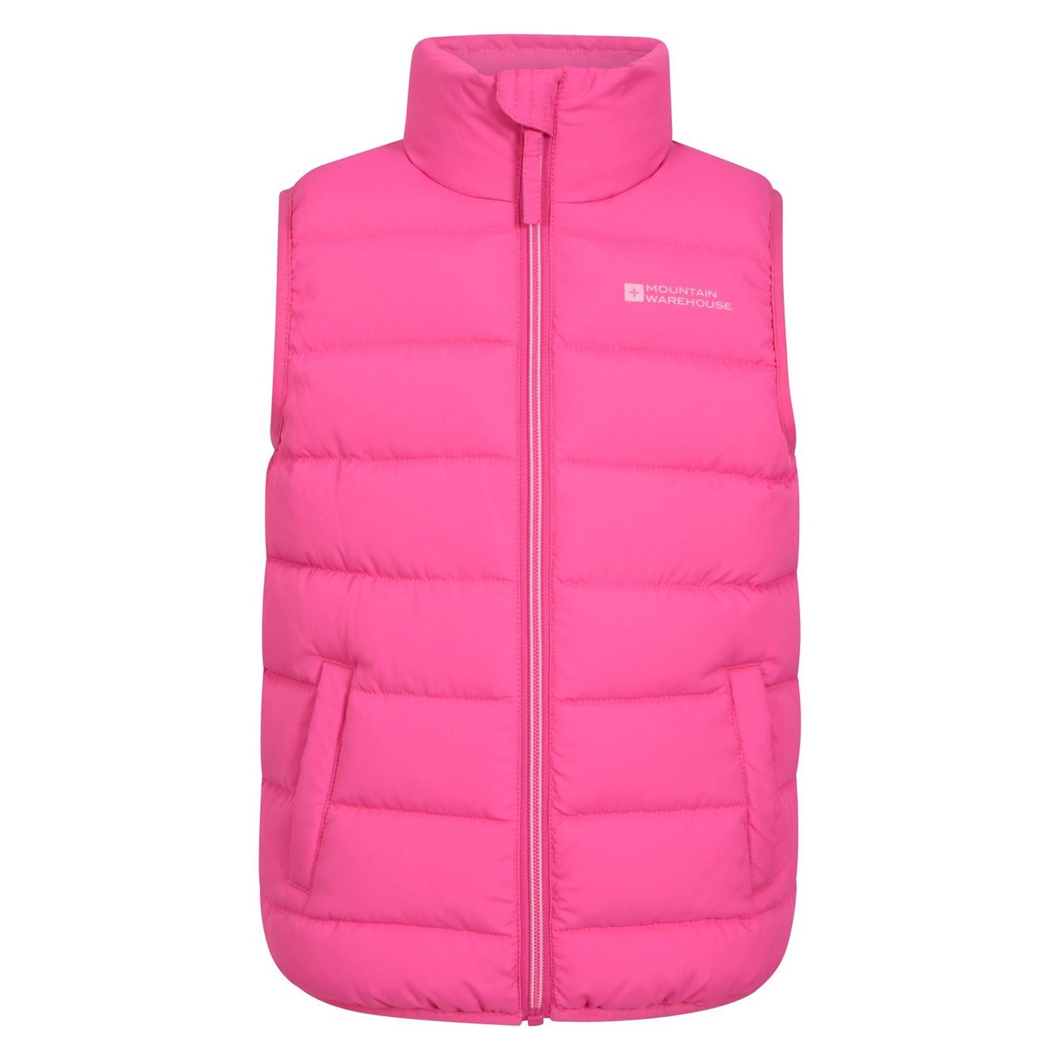 Rocko Weste Wattiert Mädchen Pink 128 von Mountain Warehouse