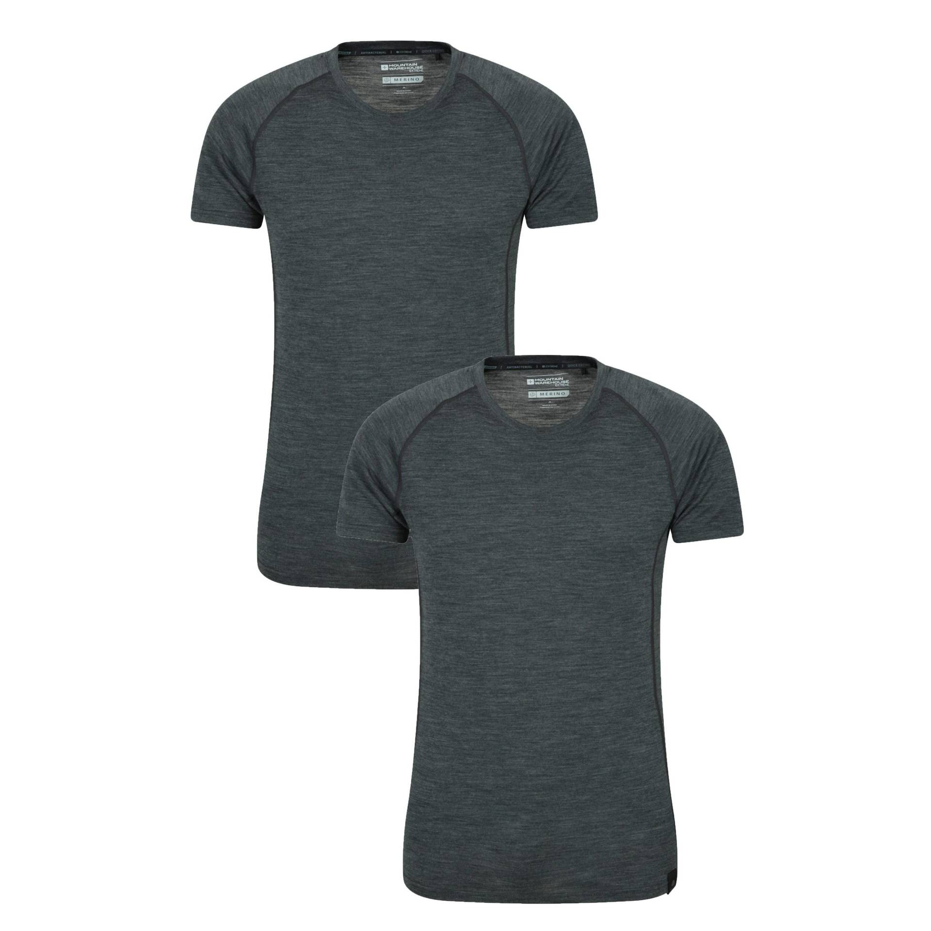 Mountain Warehouse - Summit TShirt (2erPack), für Herren, Grau, Größe XS von Mountain Warehouse