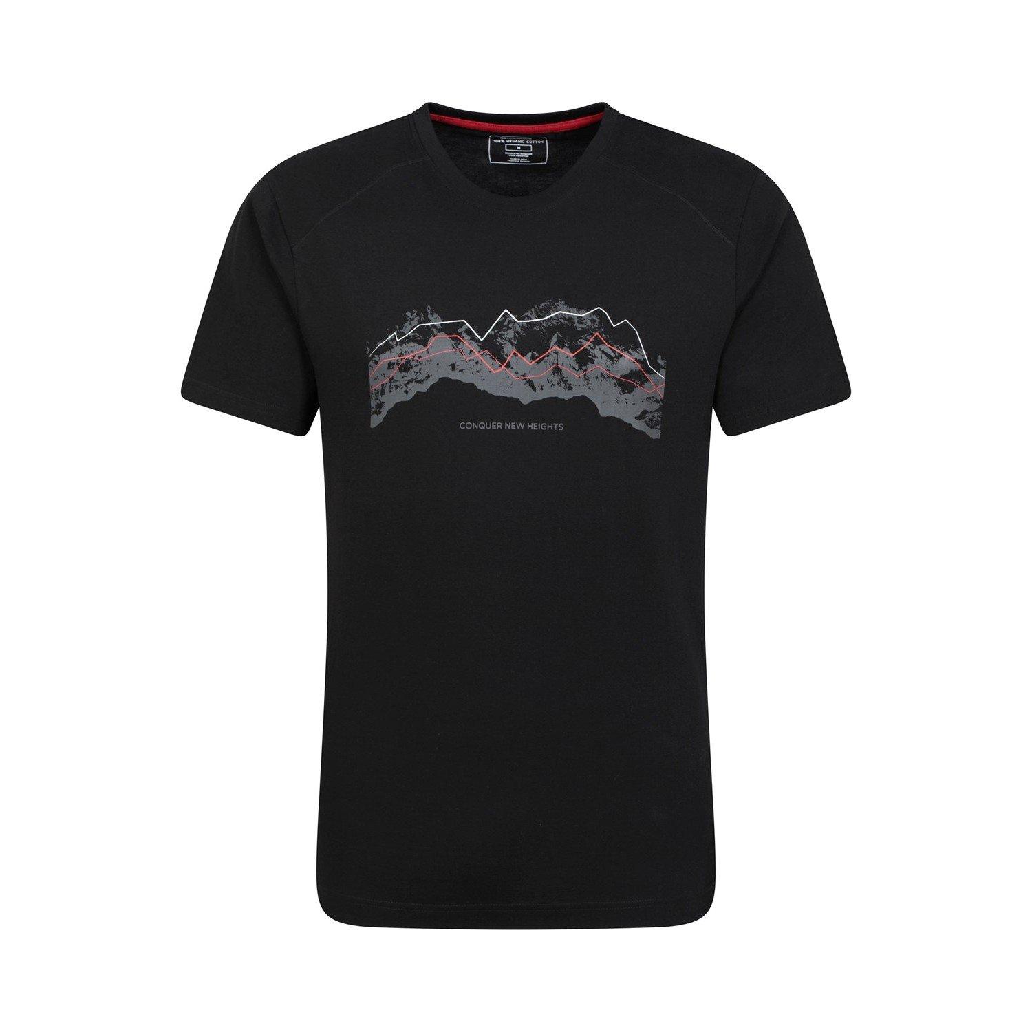 Mountain Warehouse - Tech Mountains TShirt, für Herren, Schwarz, Größe XS von Mountain Warehouse