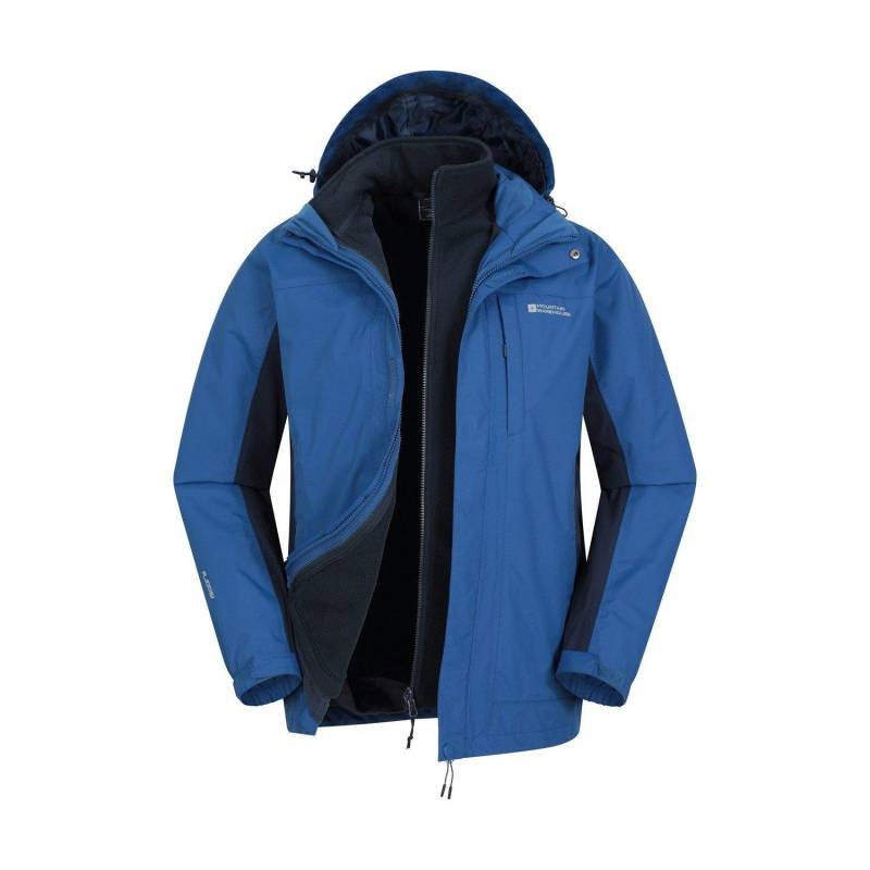 Thunderstorm Jacke, Wasserfest 3 In 1 Herren Blau S von Mountain Warehouse