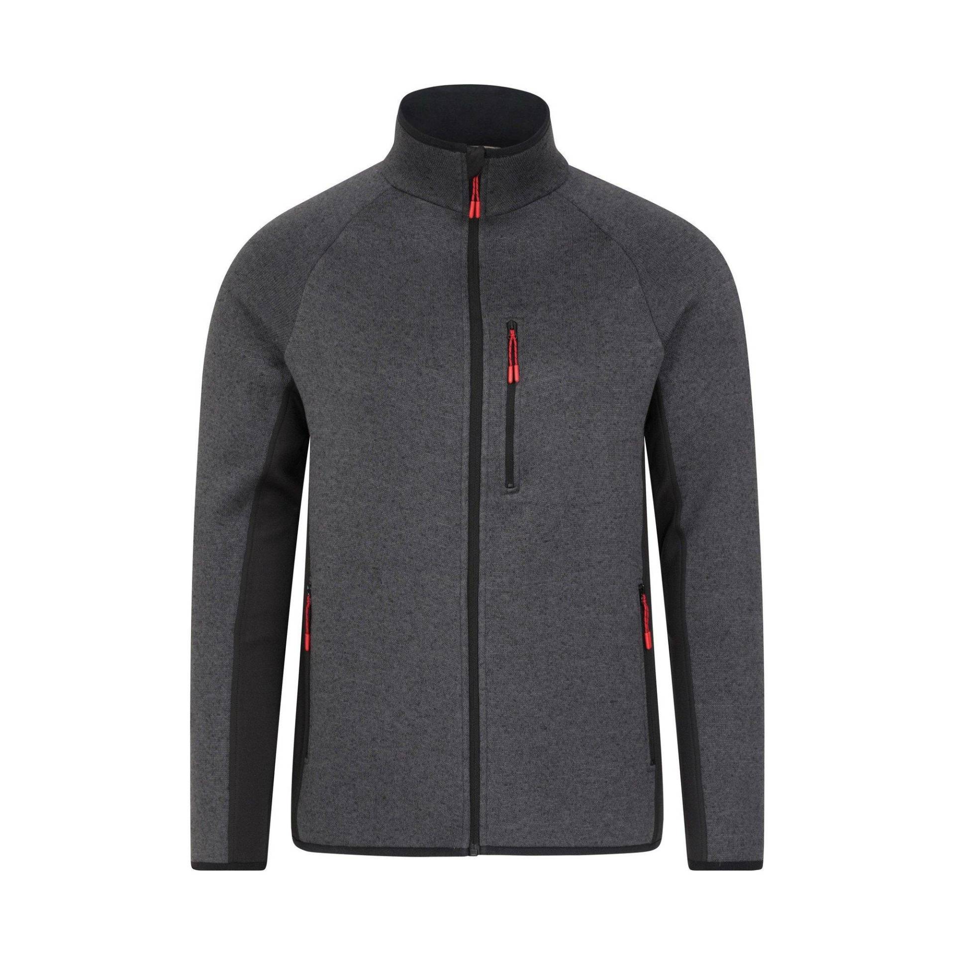 Mountain Warehouse - Treston Fleecejacke Durchgehender Reißverschluss, für Herren, Schwarz, Größe M von Mountain Warehouse