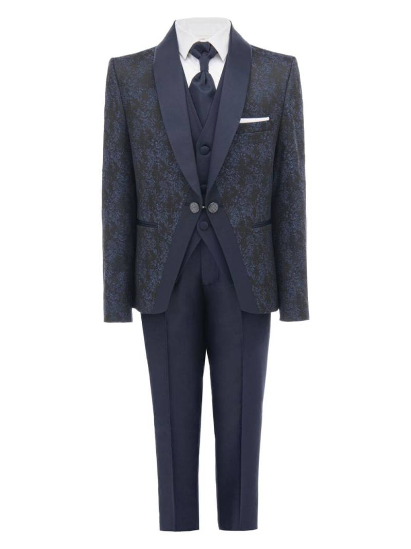 Moustache Damasque-print suit - Blue von Moustache