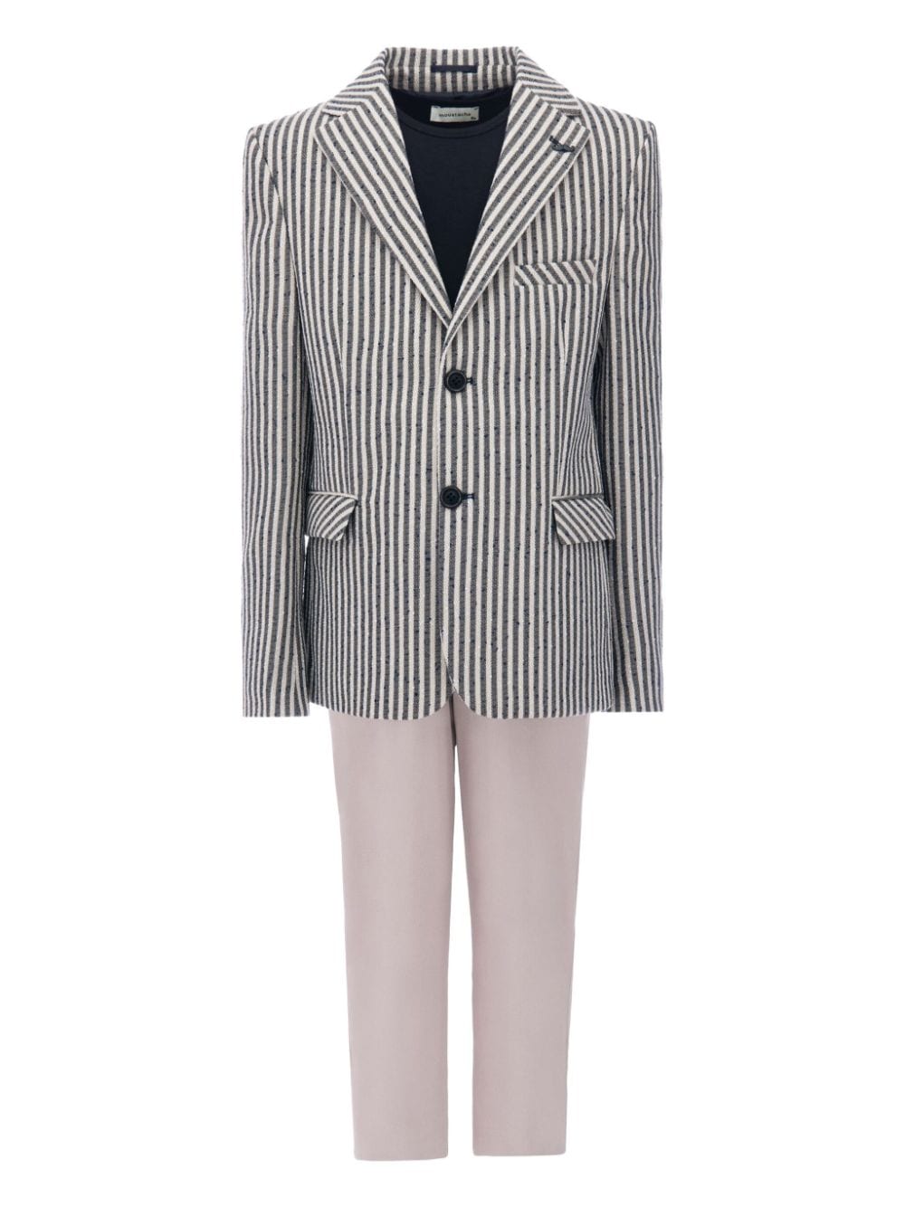 Moustache Olivero striped suit - Neutrals von Moustache