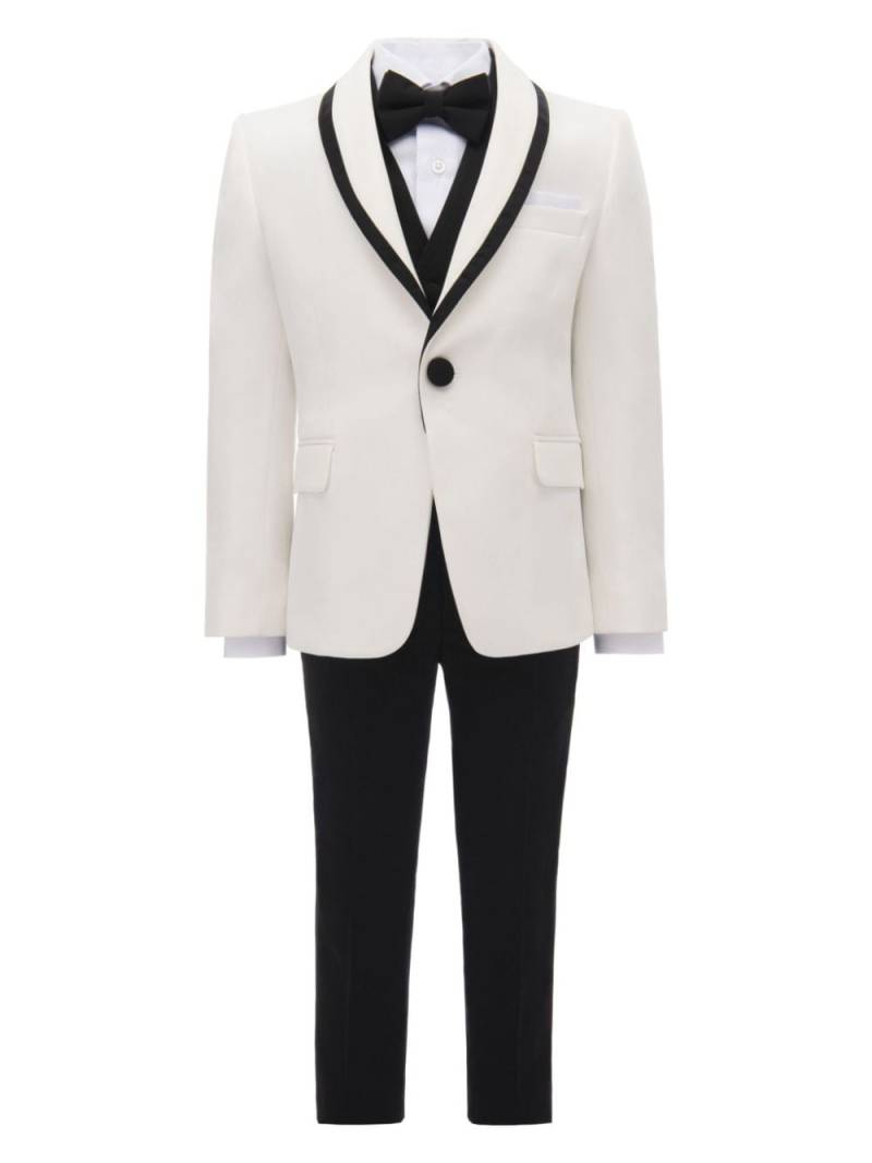 Moustache contrasting-trim suit (set of five) - White von Moustache