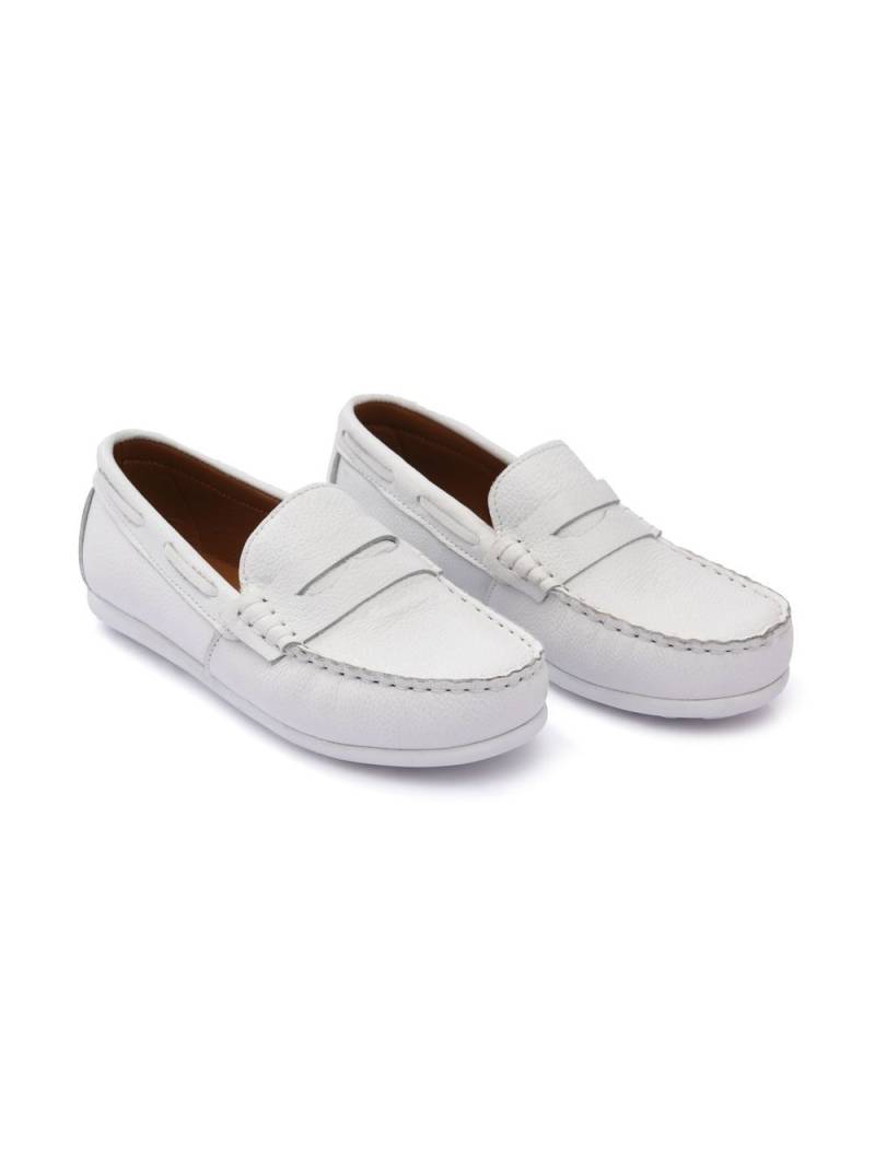 Moustache faux leather penny loafers - White von Moustache