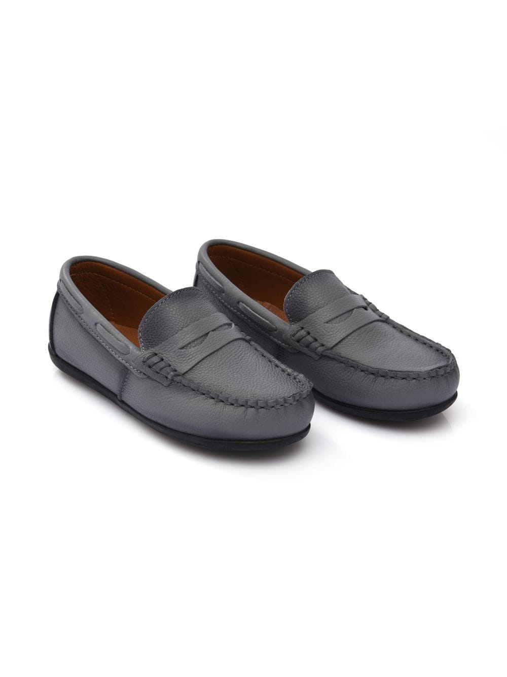 Moustache leather penny loafers - Grey von Moustache