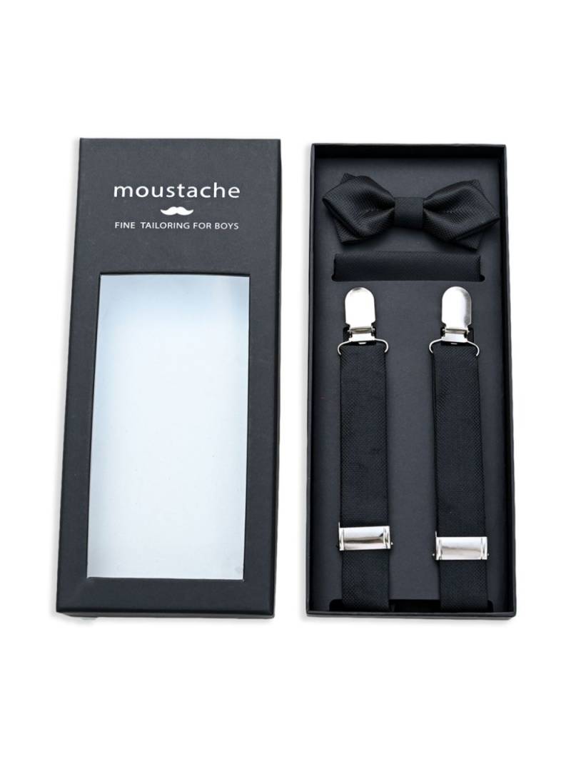 Moustache lined suspenders set - Black von Moustache