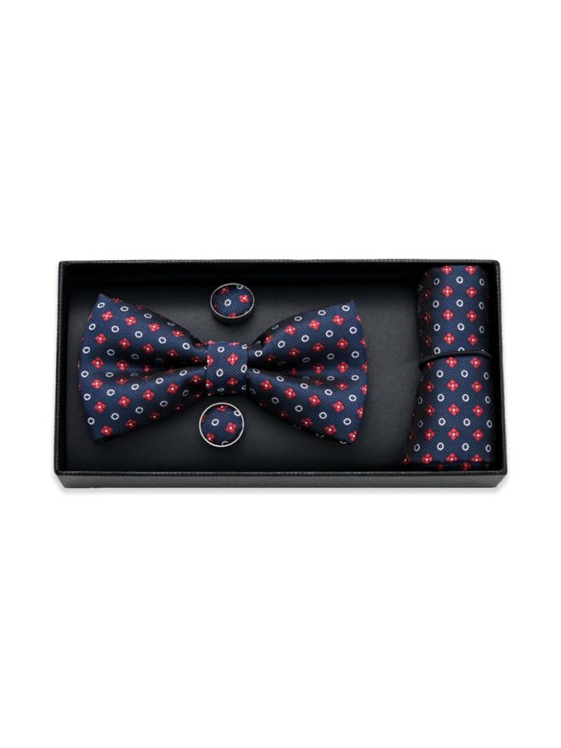 Moustache multi-patterned bow tie set - Blue von Moustache