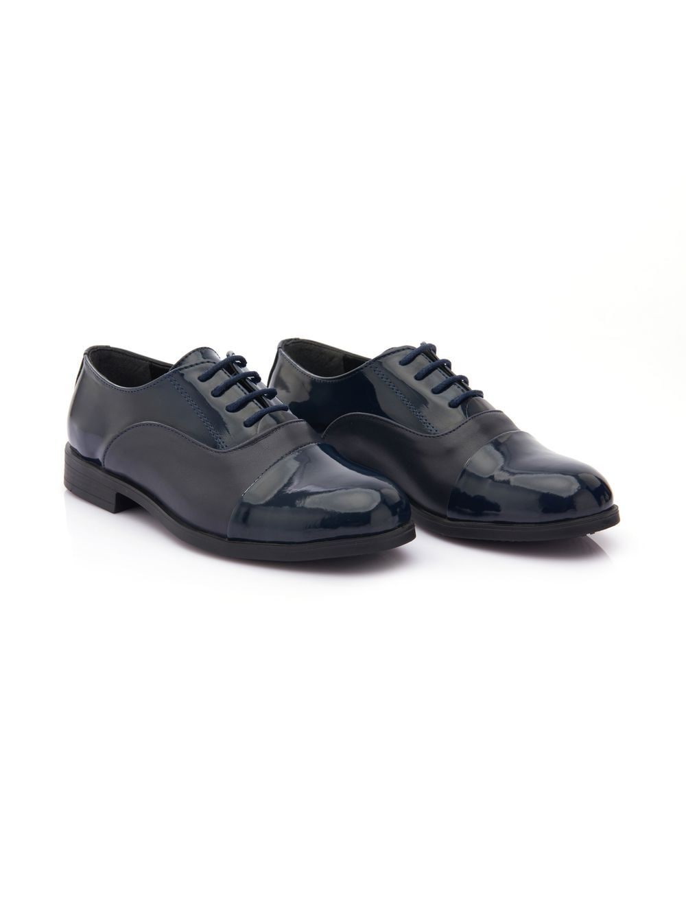 Moustache patent-leather oxford shoes - Blue von Moustache