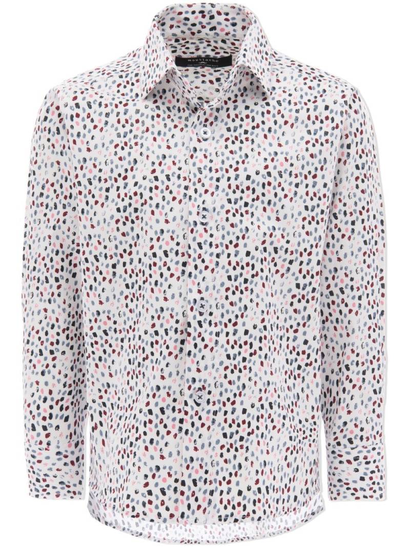 Moustache pebbled-print dress shirt - White von Moustache