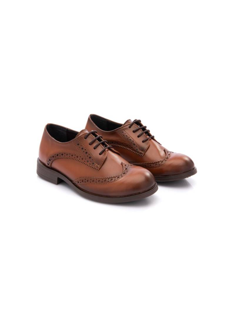 Moustache polished round-toe brogues - Brown von Moustache