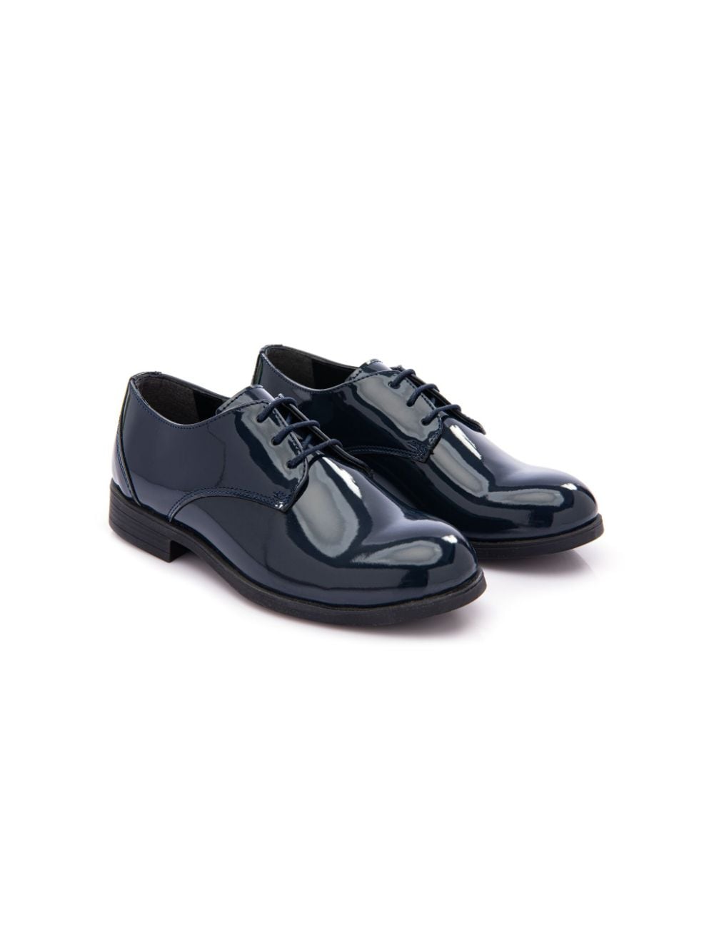 Moustache round-toe patent oxford shoes - Blue von Moustache