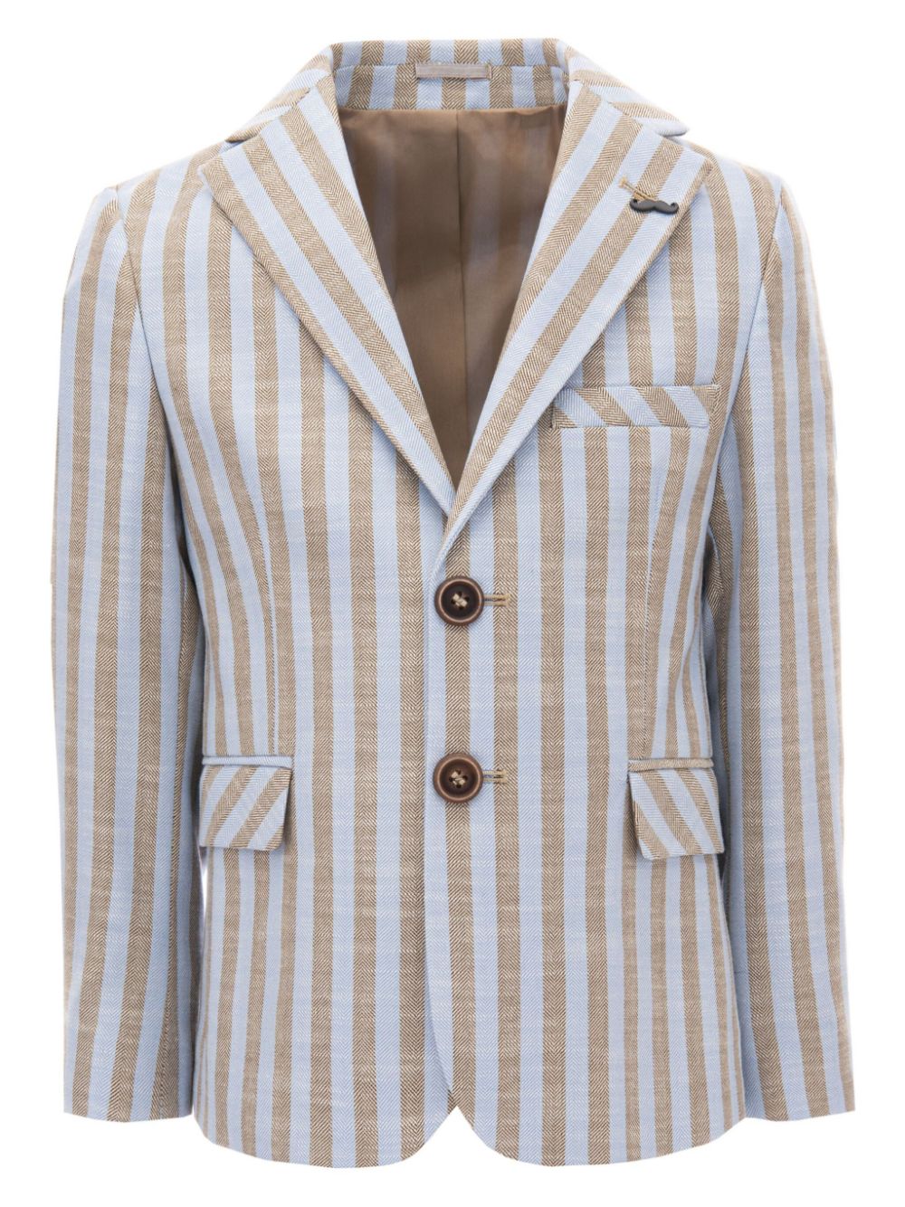 Moustache striped single-breasted blazer - Blue von Moustache