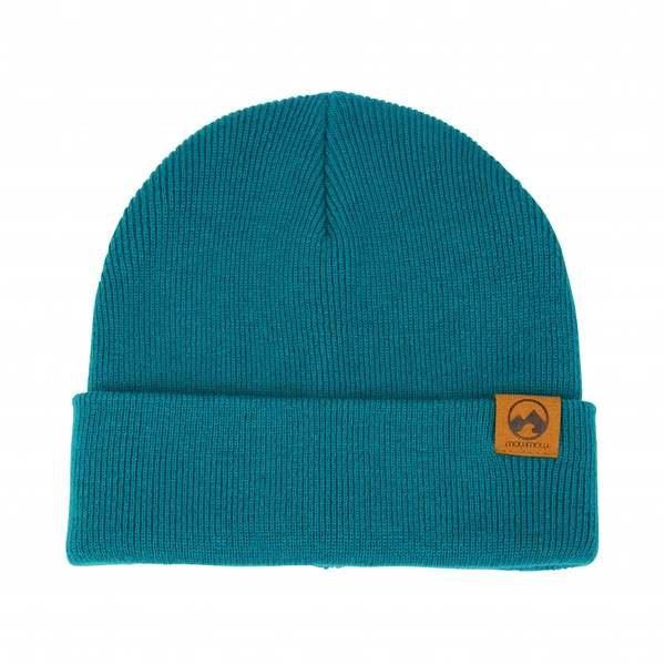 Beanie Nature Leaf - 50% Merino Herren Petroleumblau ONE SIZE von MowMow